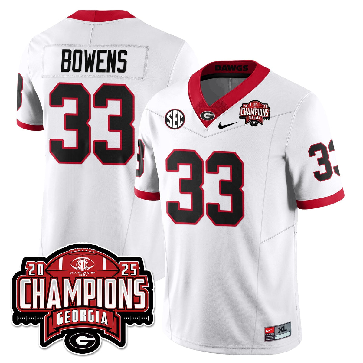 Georgia Bulldogs Vapor Limited Jersey - SEC Football Champions