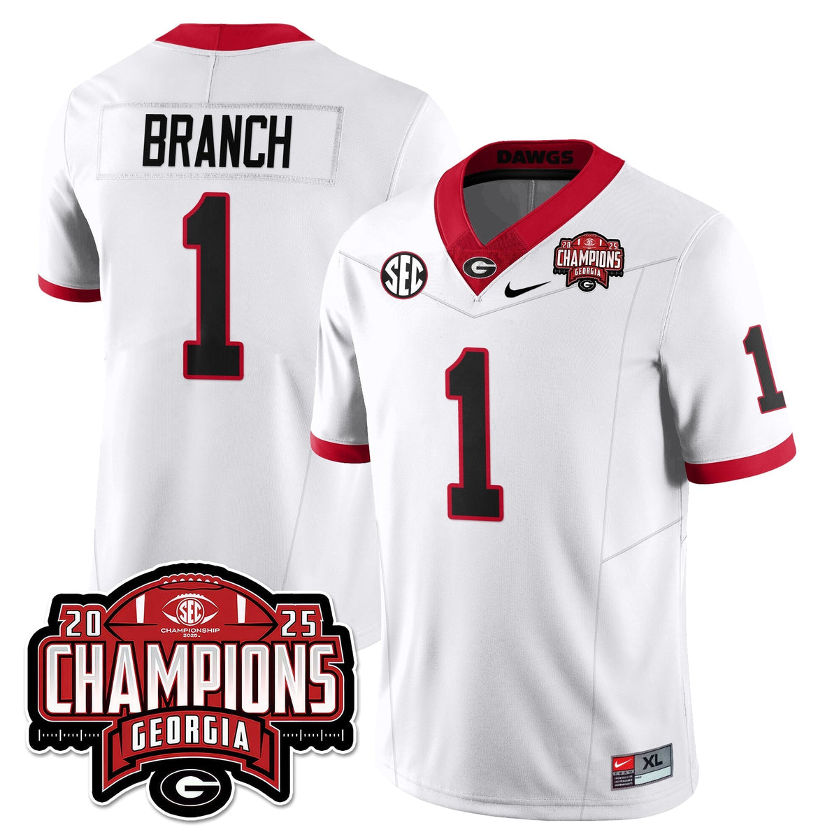 Georgia Bulldogs Vapor Limited Jersey - SEC Football Champions