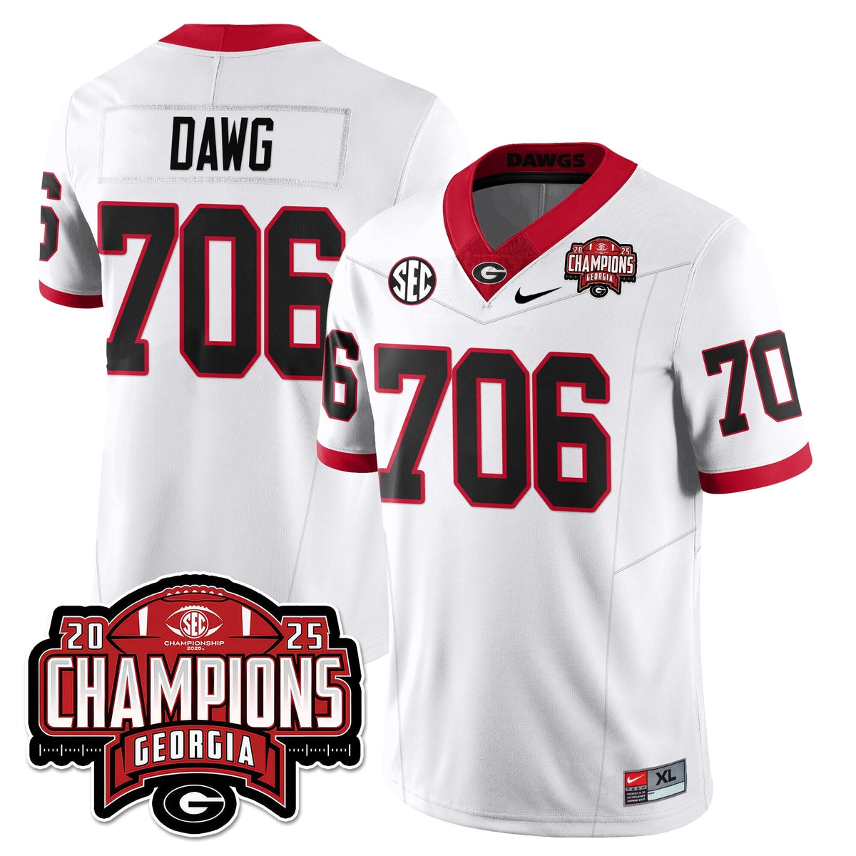 Georgia Bulldogs Vapor Limited Jersey - SEC Football Champions
