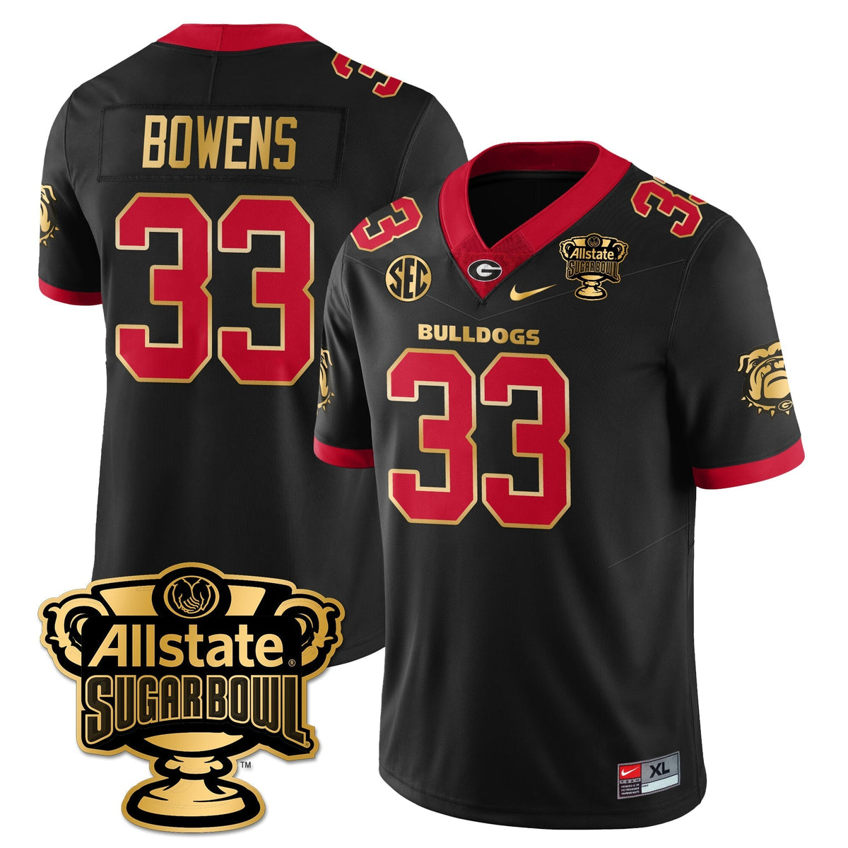 Georgia Bulldogs Vapor Limited Football Jersey - Sugar Bowl