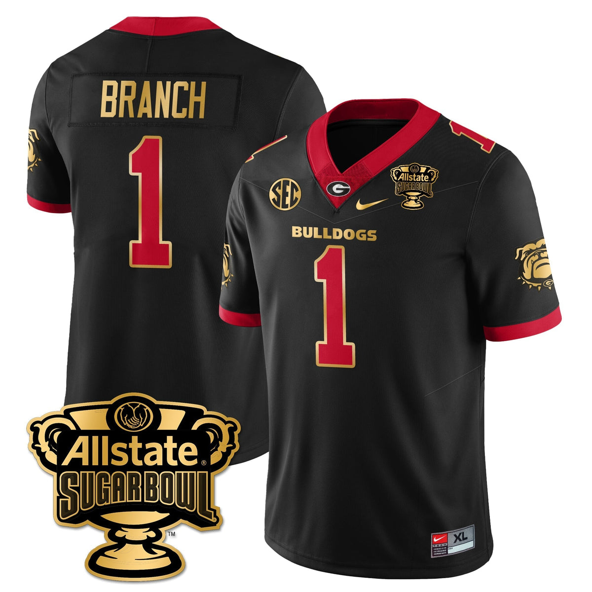 Georgia Bulldogs Vapor Limited Football Jersey - Sugar Bowl