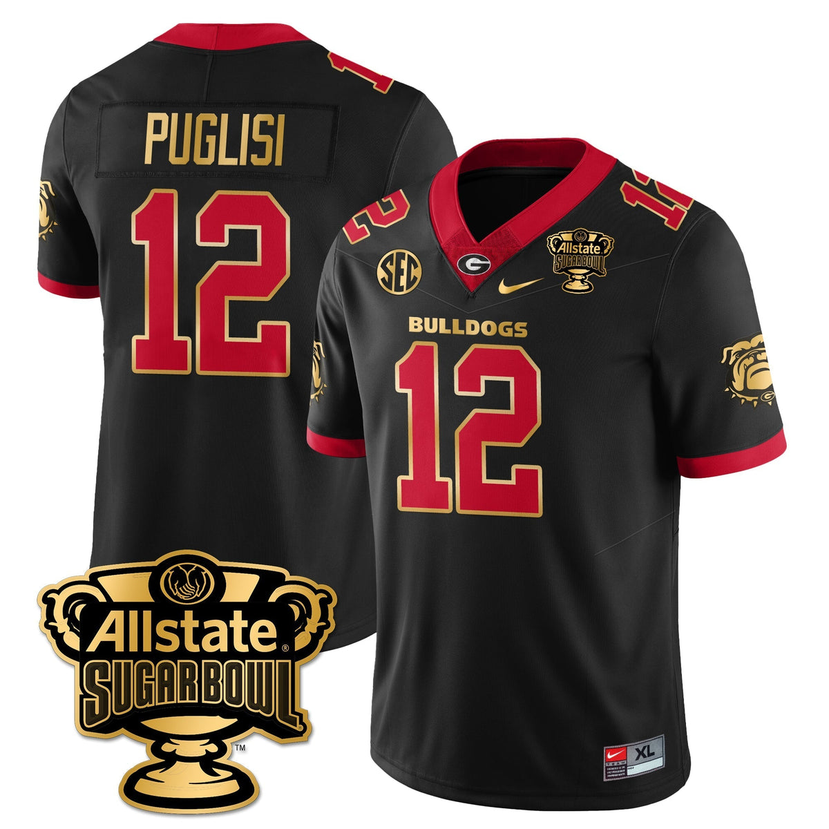 Georgia Bulldogs Vapor Limited Football Jersey - Sugar Bowl