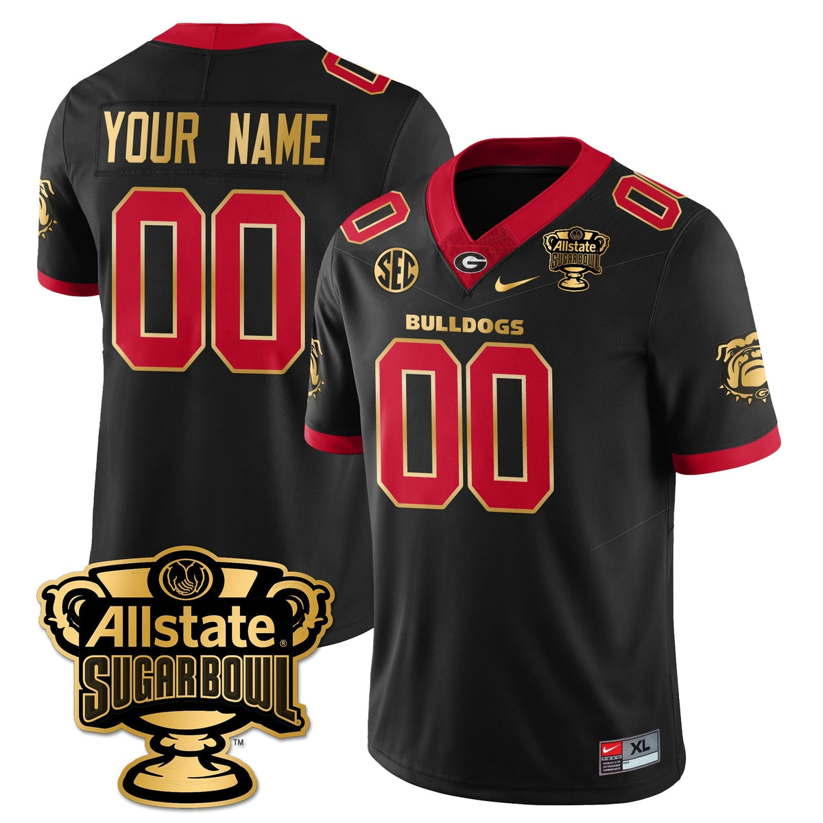 Georgia Bulldogs Vapor Limited Football Jersey - Sugar Bowl