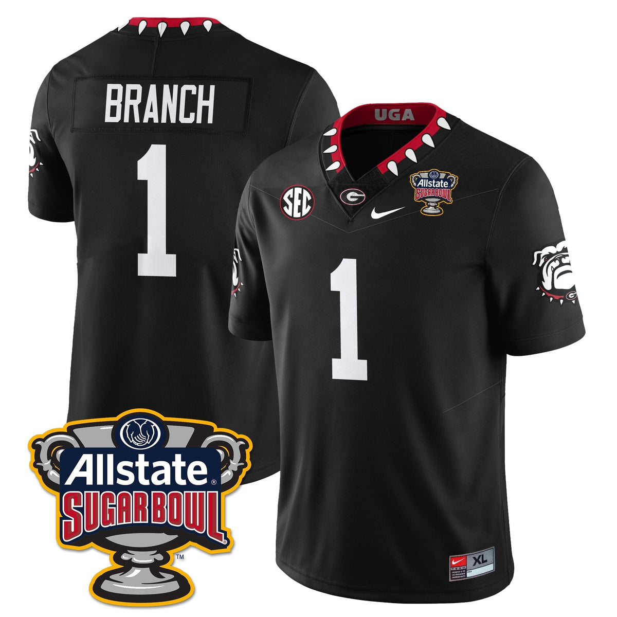 Georgia Bulldogs Vapor Limited Football Jersey - Sugar Bowl