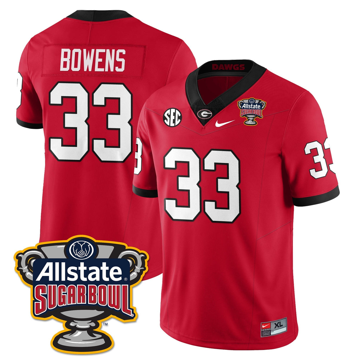 Georgia Bulldogs Vapor Limited Football Jersey - Sugar Bowl