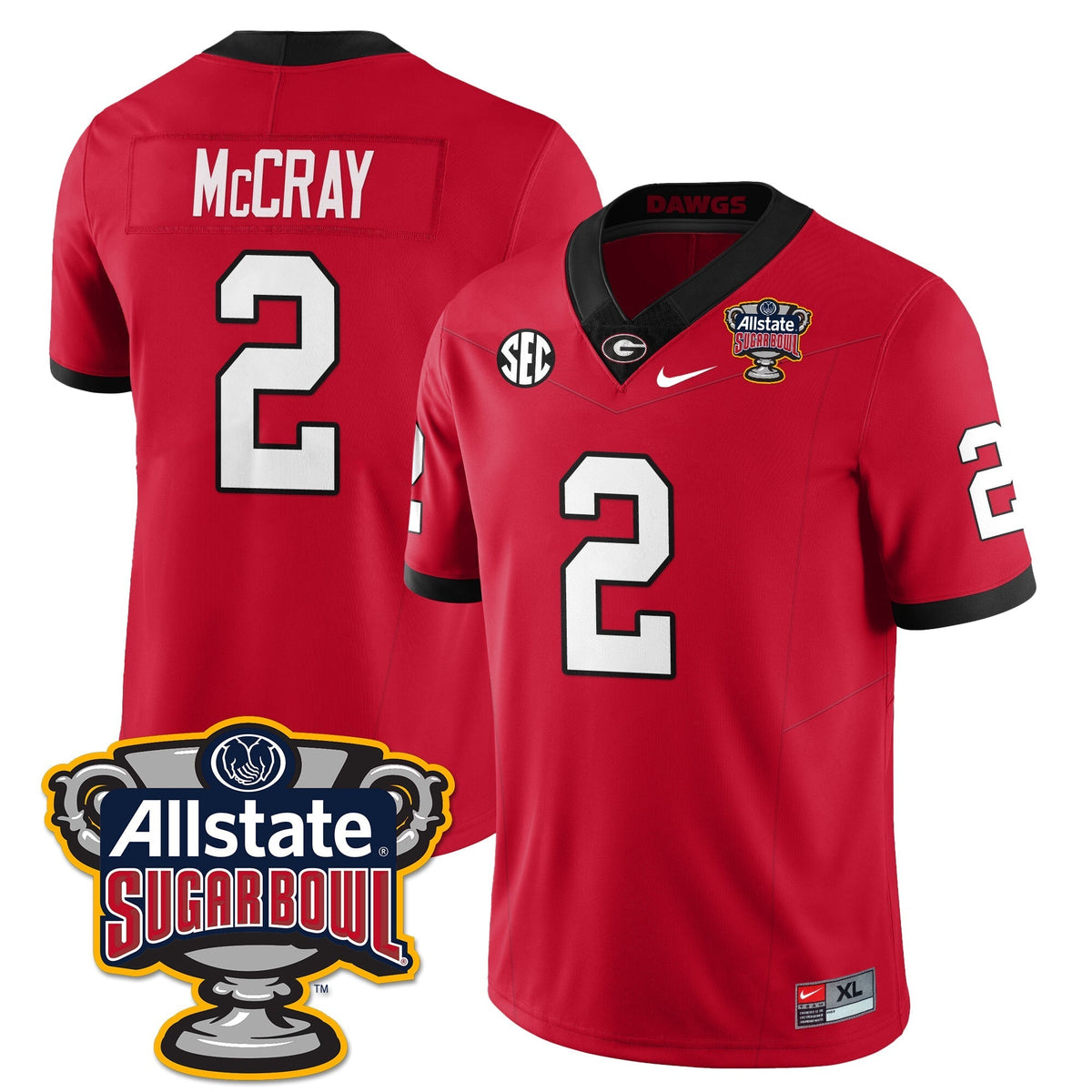 Georgia Bulldogs Vapor Limited Football Jersey - Sugar Bowl
