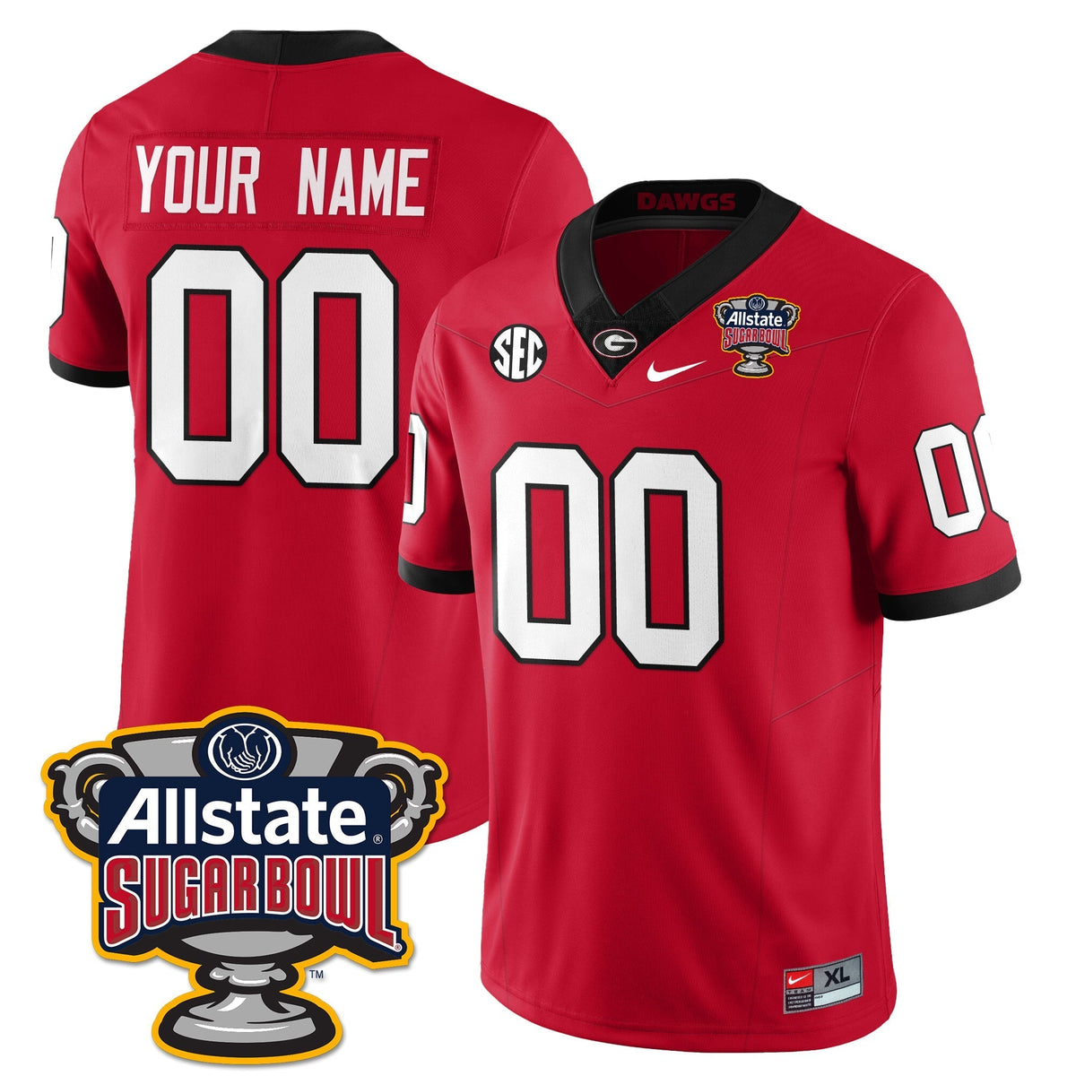 Georgia Bulldogs Vapor Limited Football Jersey - Sugar Bowl