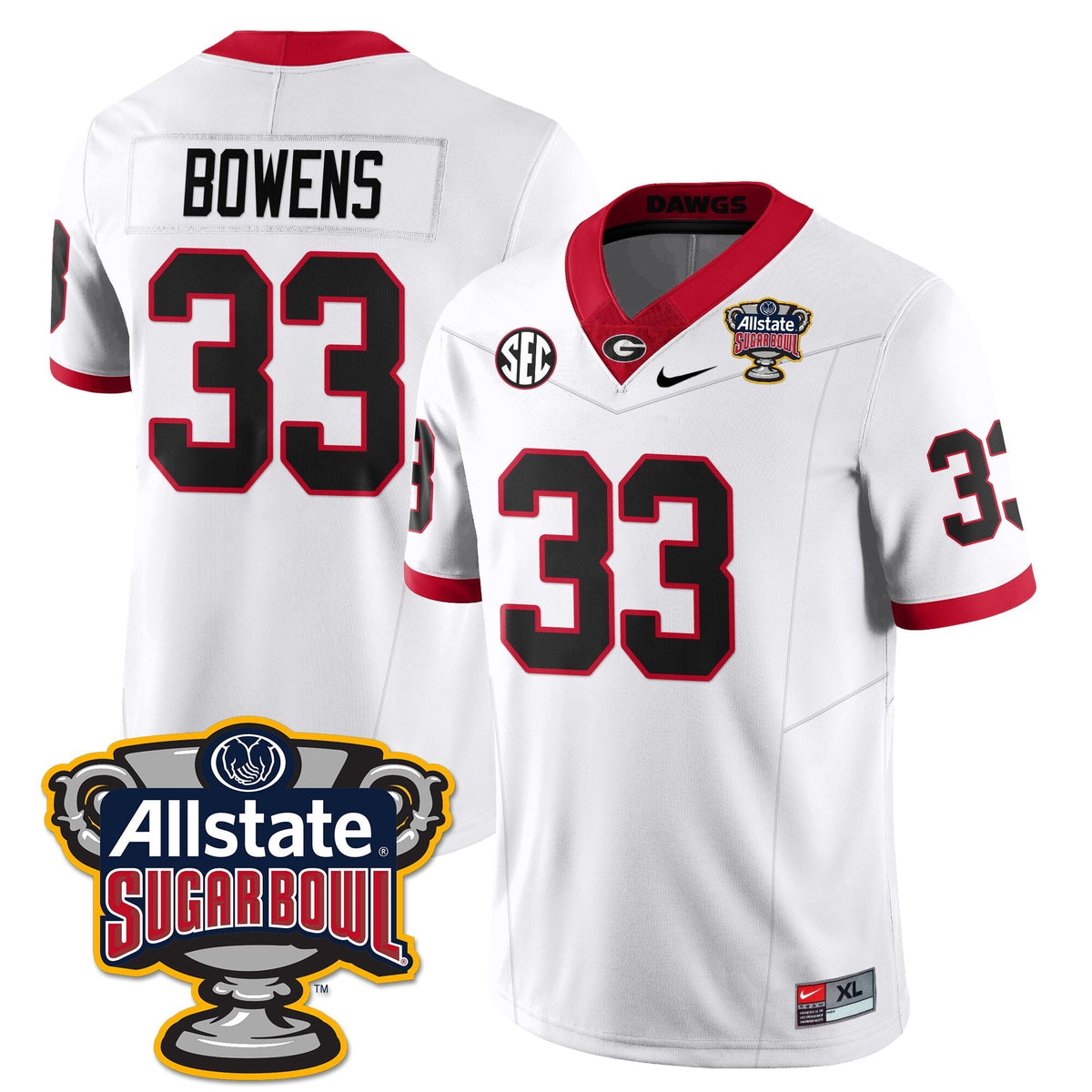 Georgia Bulldogs Vapor Limited Football Jersey - Sugar Bowl