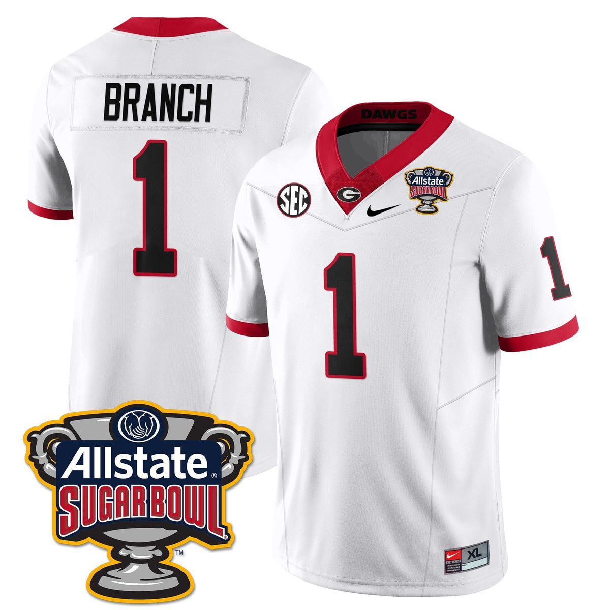 Georgia Bulldogs Vapor Limited Football Jersey - Sugar Bowl