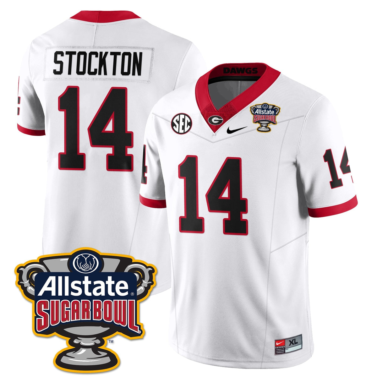Georgia Bulldogs Vapor Limited Football Jersey - Sugar Bowl