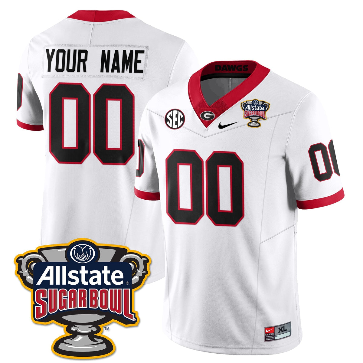 Georgia Bulldogs Vapor Limited Football Jersey - Sugar Bowl