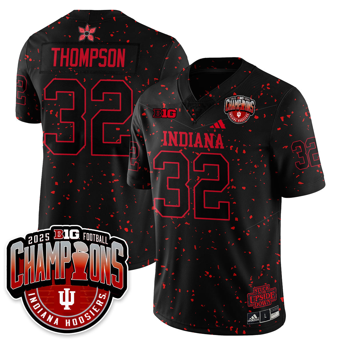 Indiana Hoosiers Stranger Things Vapor Limited Football Jersey - Big 10 Champions-Cuztomshoes