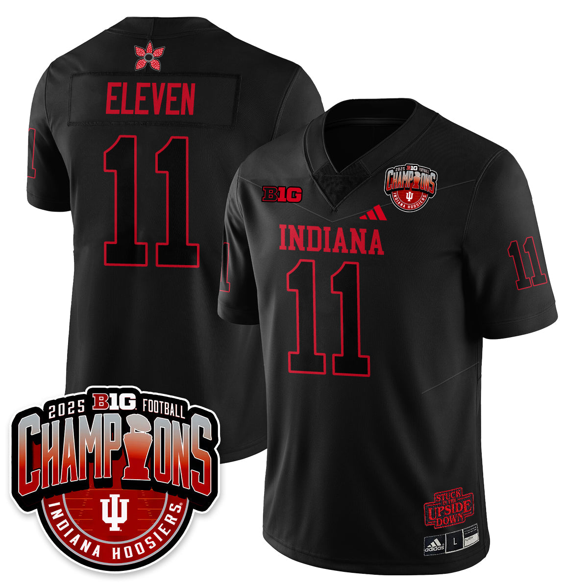 Indiana Hoosiers Stranger Things Vapor Limited Football Jersey - Big 10 Champions-Cuztomshoes
