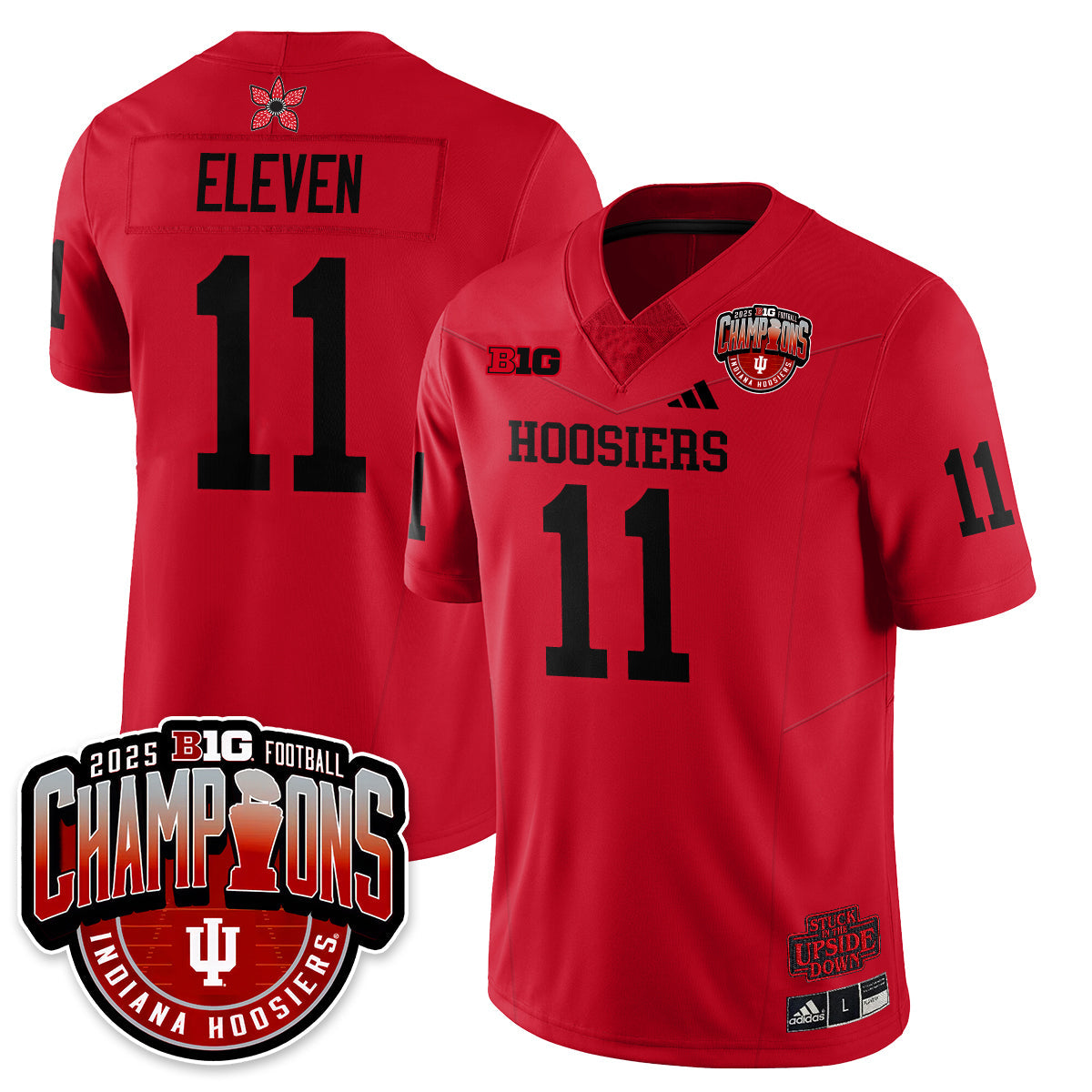 Indiana Hoosiers Stranger Things Vapor Limited Football Jersey - Big 10 Champions-Cuztomshoes