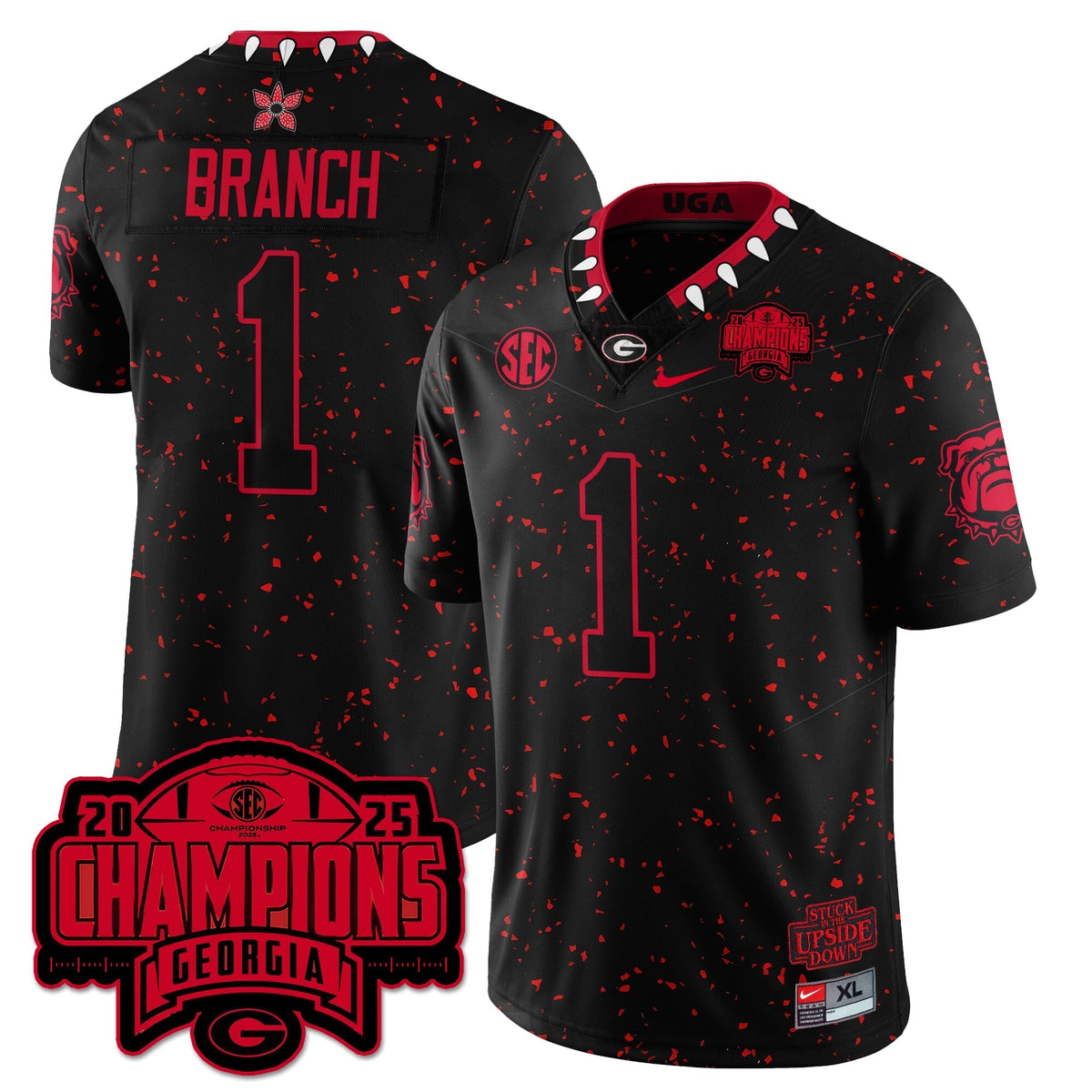 Georgia Bulldogs Stranger Things Vapor Limited Jersey - SEC Football Champions