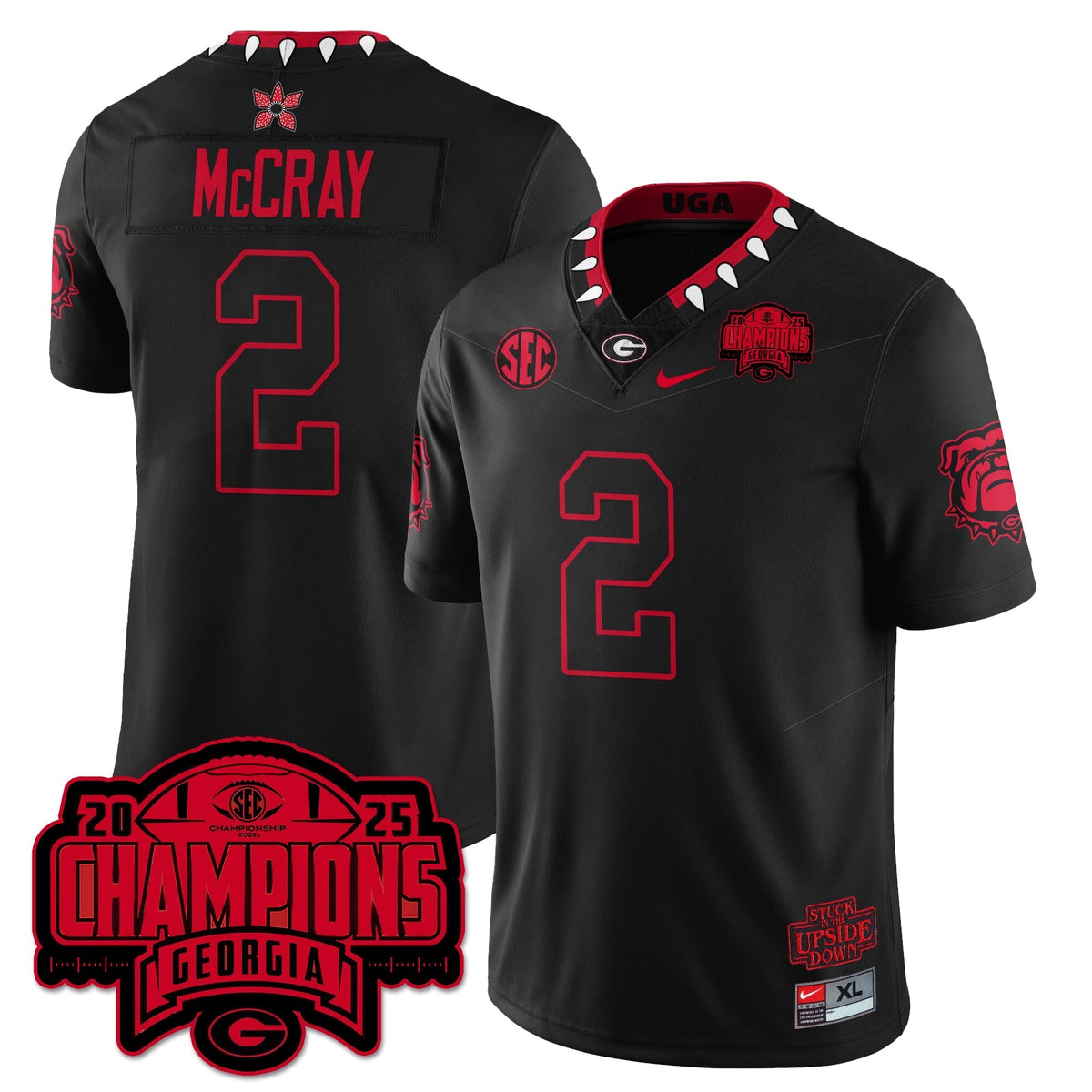 Georgia Bulldogs Stranger Things Vapor Limited Jersey - SEC Football Champions