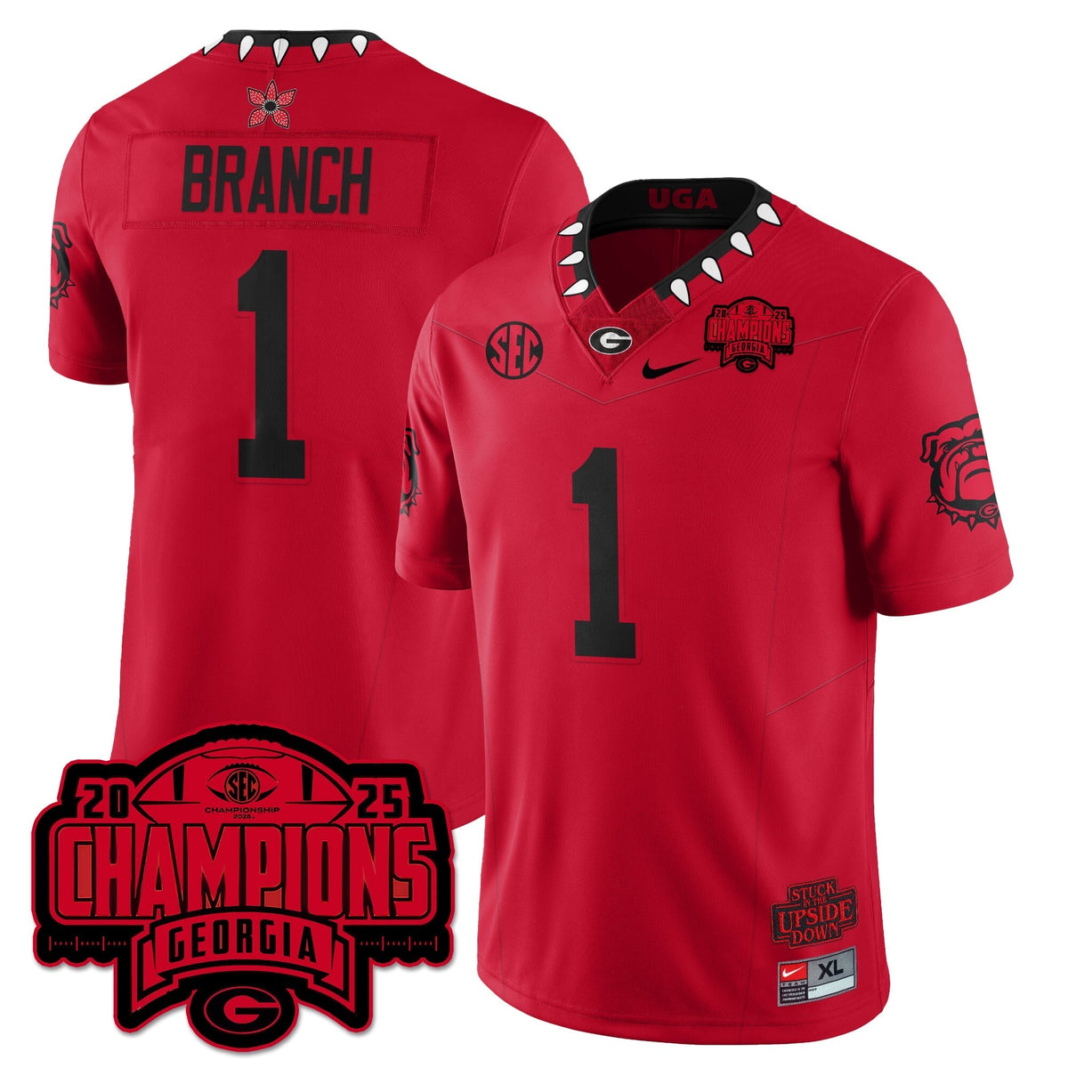 Georgia Bulldogs Stranger Things Vapor Limited Jersey - SEC Football Champions