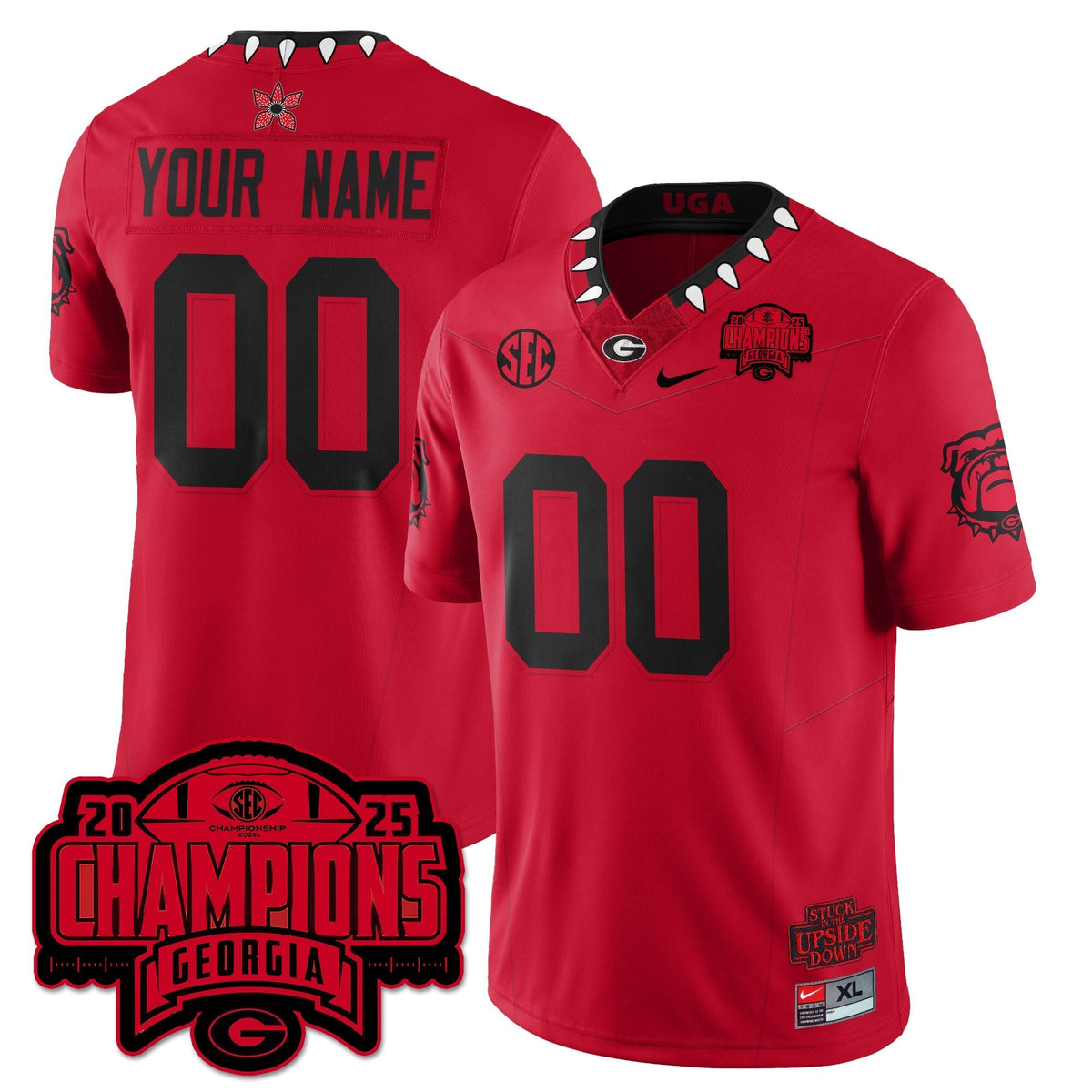 Georgia Bulldogs Stranger Things Vapor Limited Jersey - SEC Football Champions