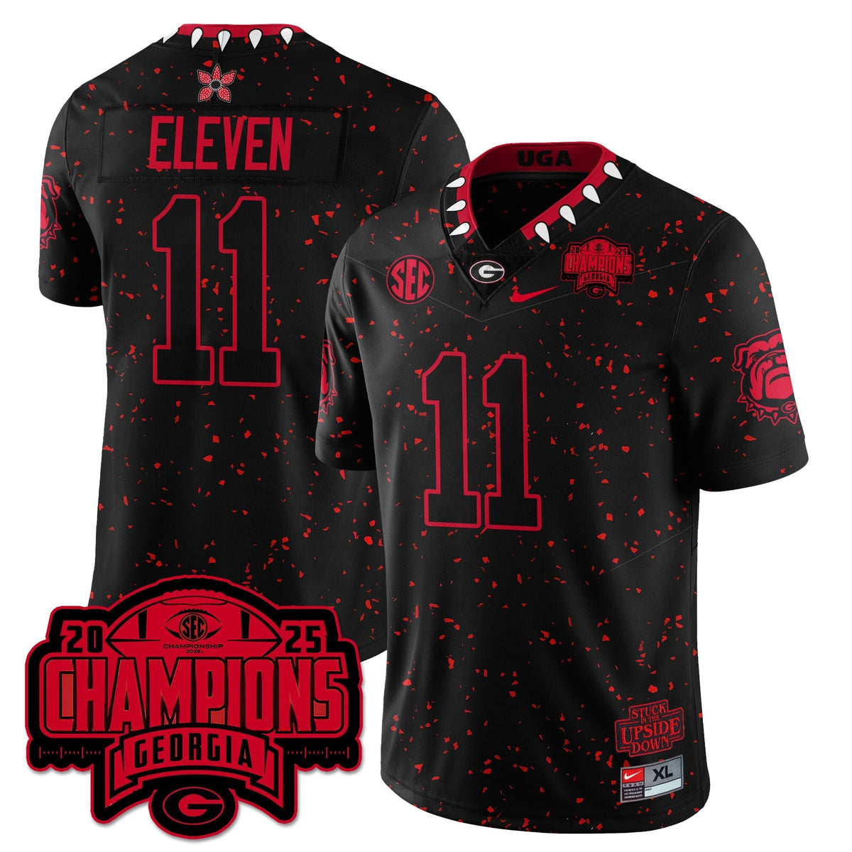 Georgia Bulldogs Stranger Things Vapor Limited Jersey - SEC Football Champions