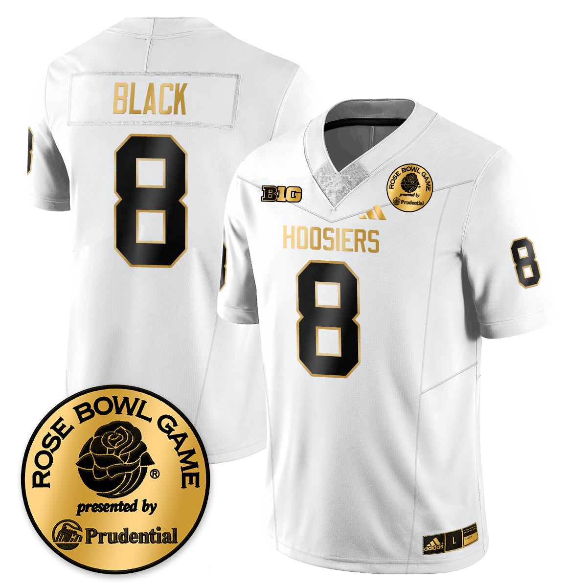 Indiana Hoosiers Vapor Limited Football Gold Jersey - Rose Bowl-Cuztomshoes
