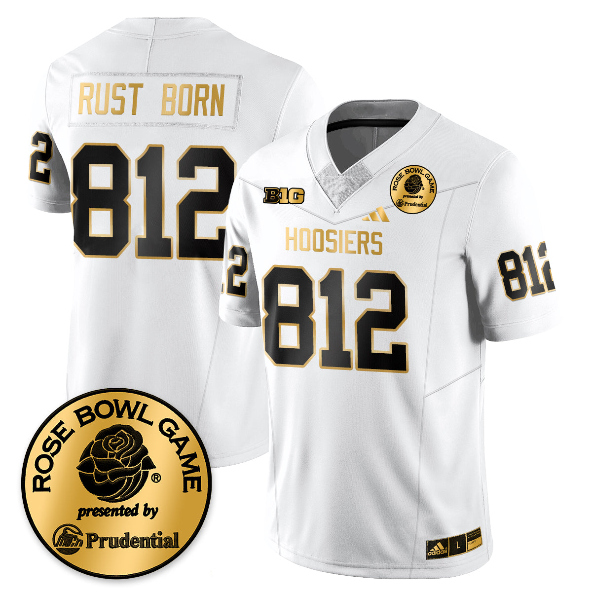 Indiana Hoosiers Vapor Limited Football Gold Jersey - Rose Bowl-Cuztomshoes