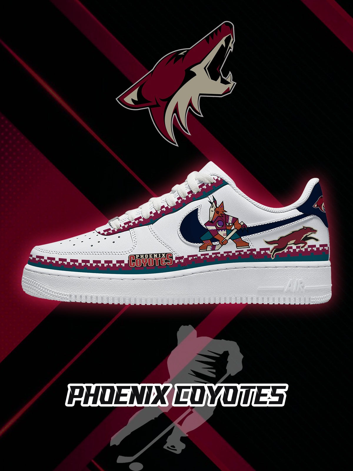 Arizona Hockey V.2 Custom Low-top Sneakers For Fans