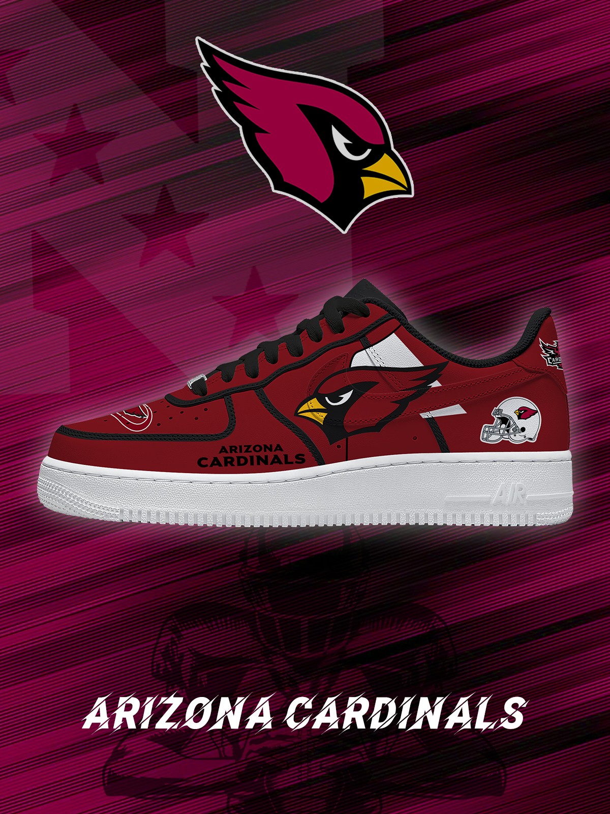 Arizona Custom Low-top Sneakers For Football Fans