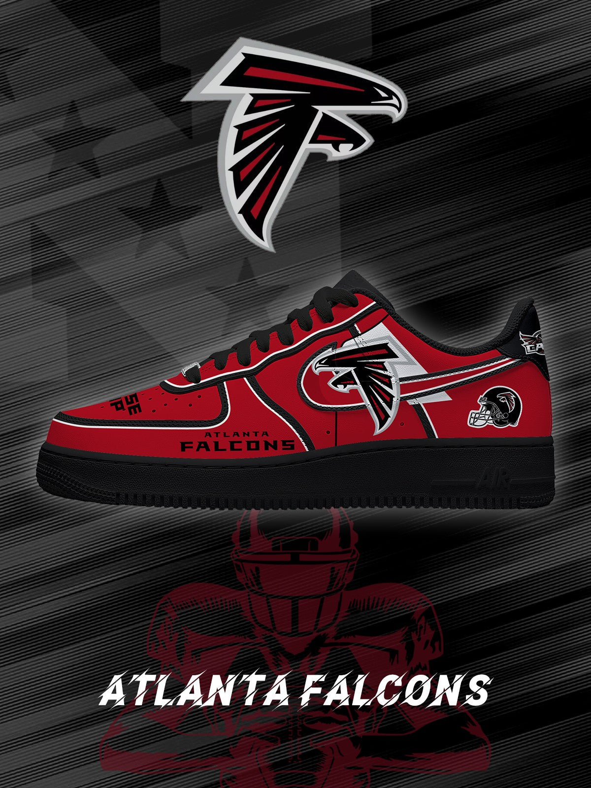 Atlanta Custom Low-top Sneakers For Football Fans
