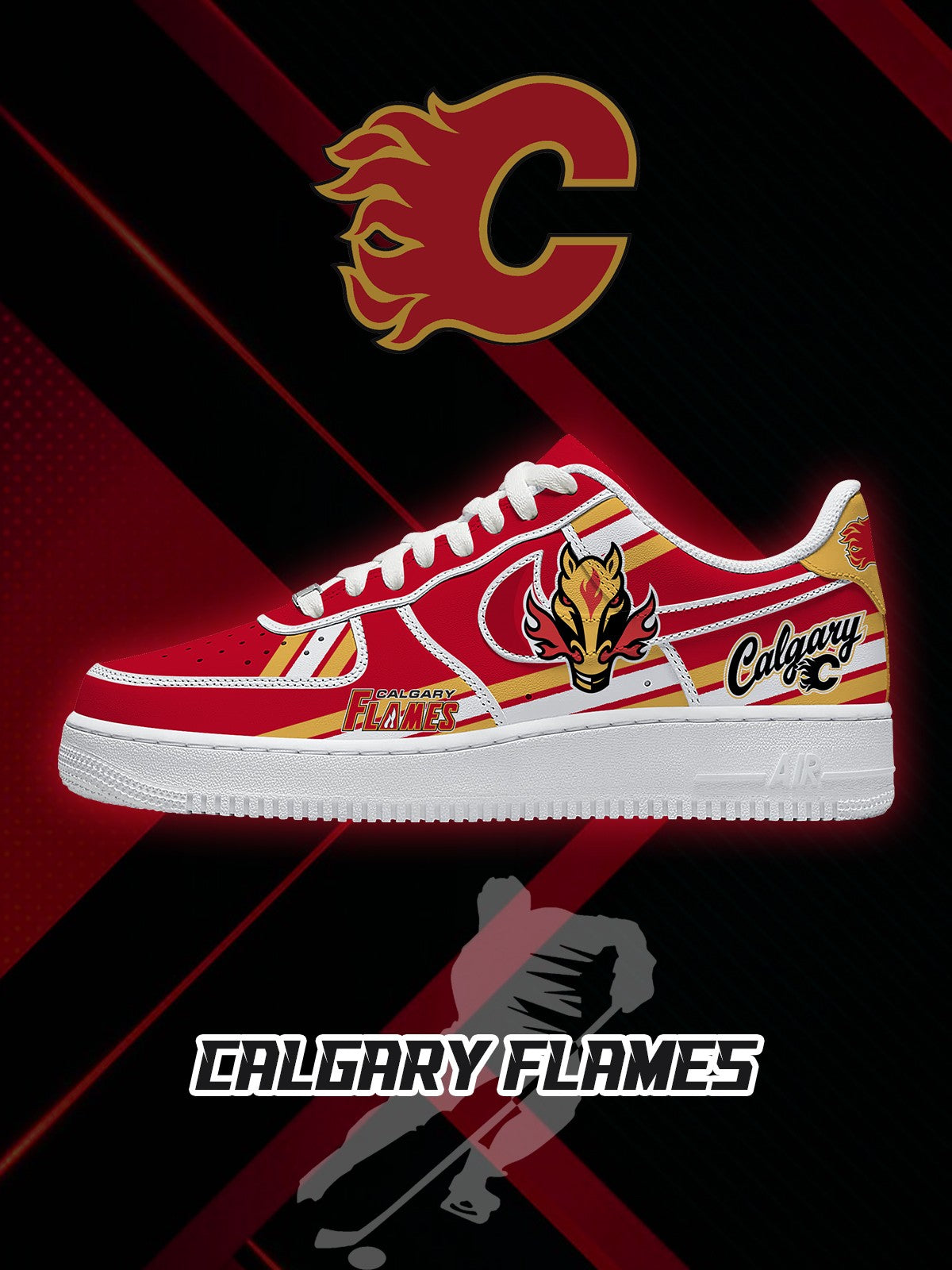 Calgary Hockey V.2 Custom Low-top Sneakers For Fans