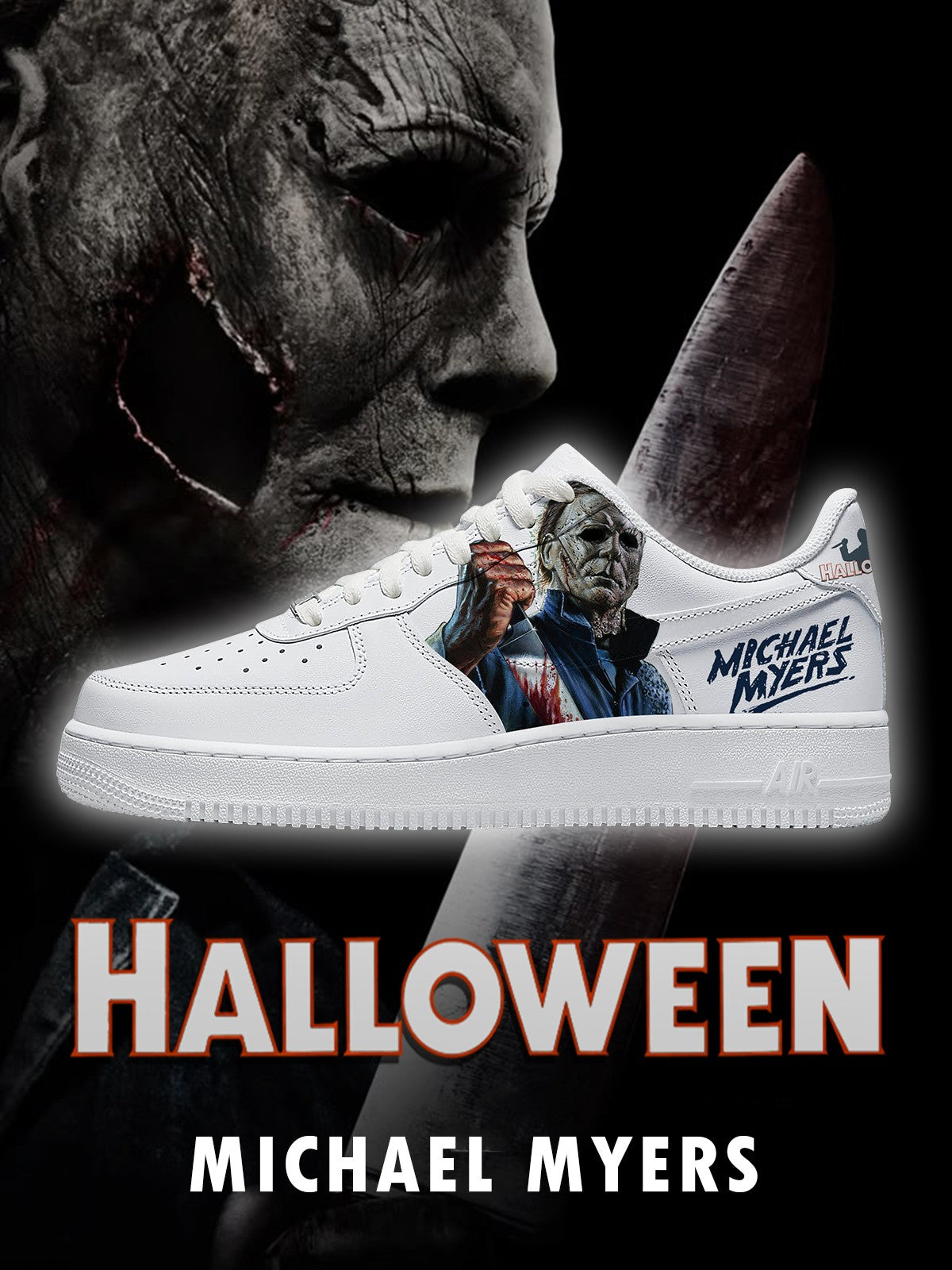 Michael Myers V.4 Custom Low-top Sneakers For Horror Fans