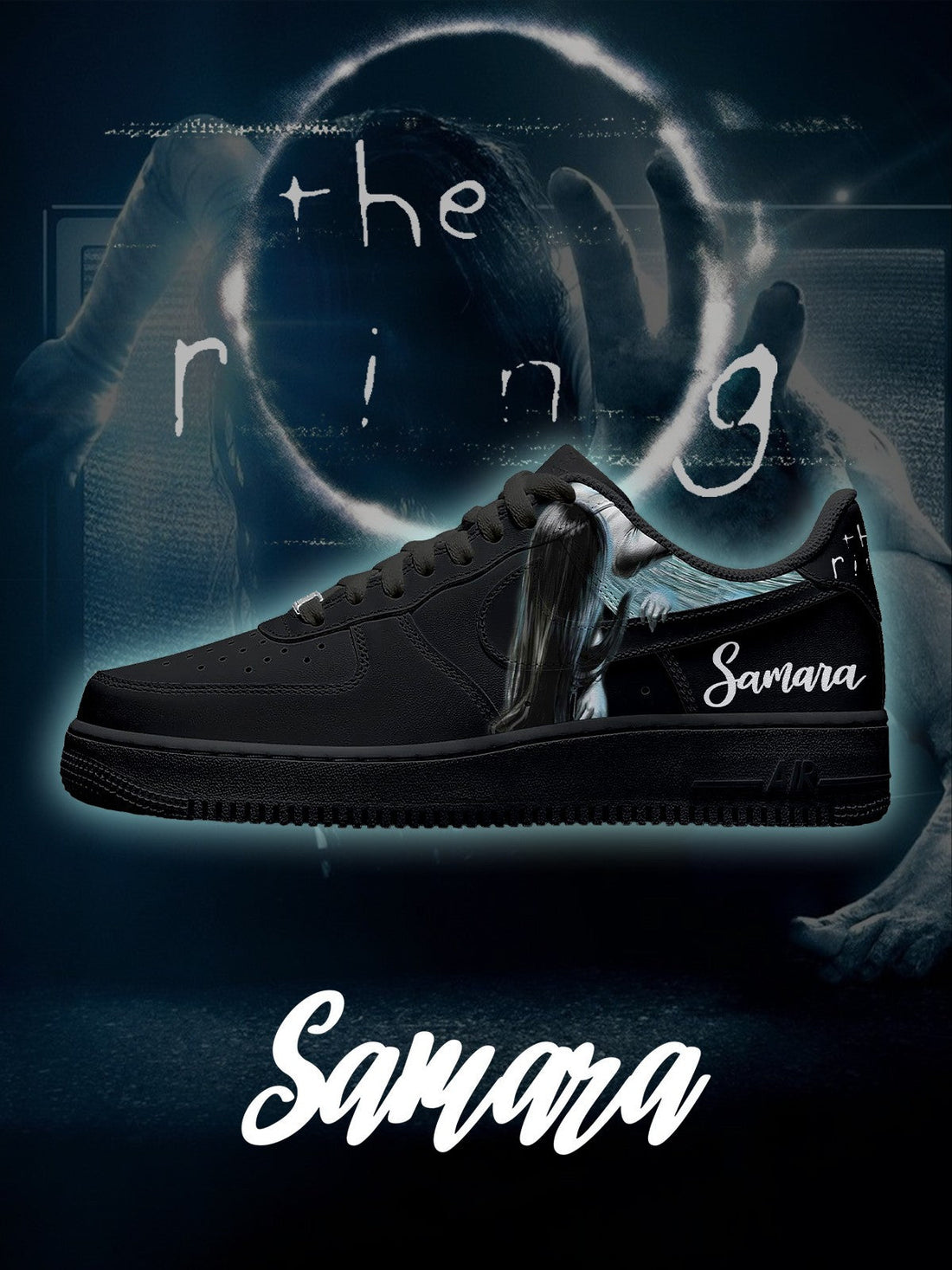 Samara V.2 Custom Low-top Sneakers For Horror Fans-Cuztomshoes