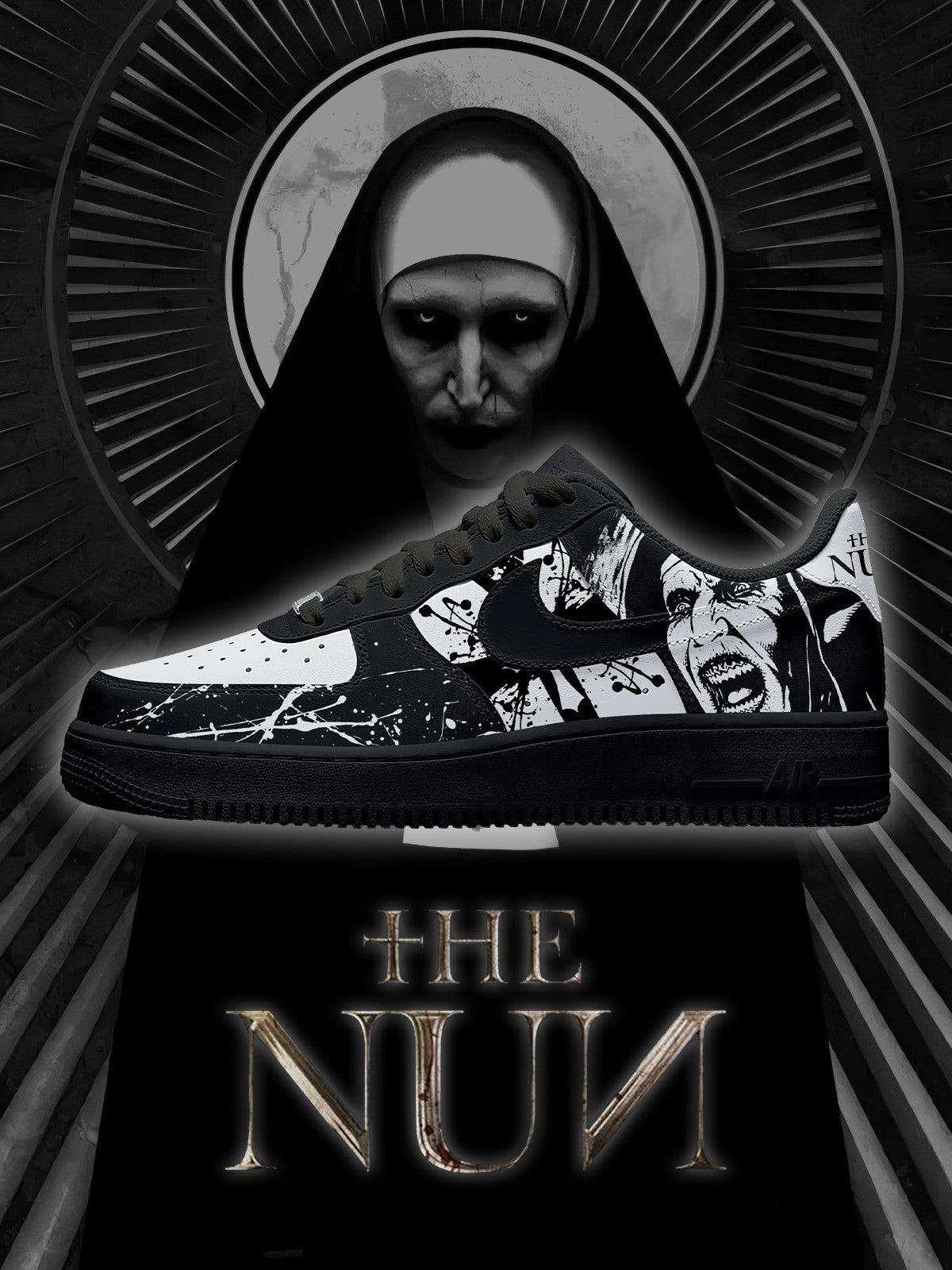 The Nun V.1 Custom Low-top Sneakers For Horror Fans