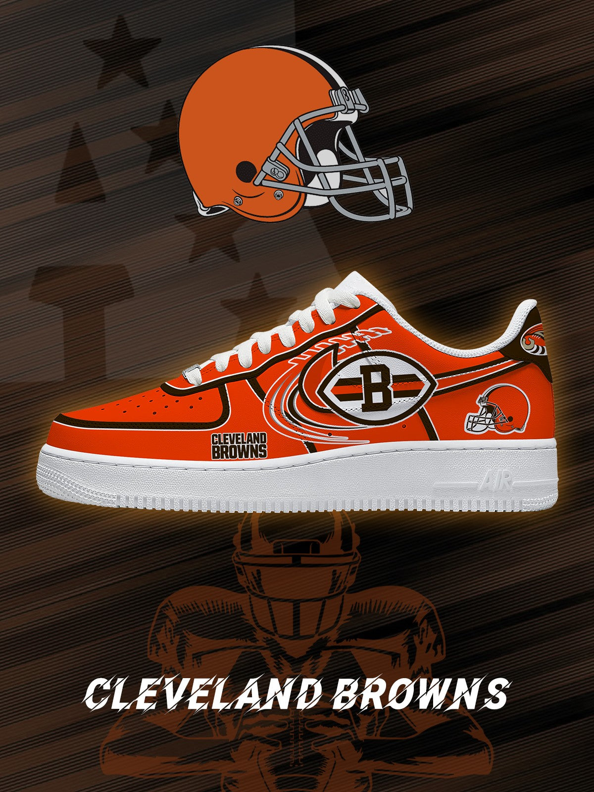 Cleveland Custom Low-top Sneakers For Football Fans