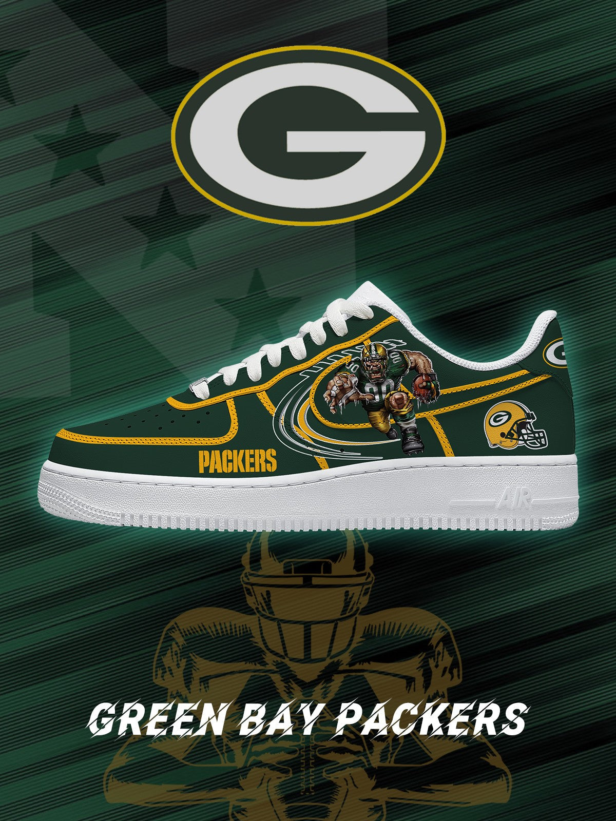 Green Bay Custom Low-top Sneakers For Football Fans