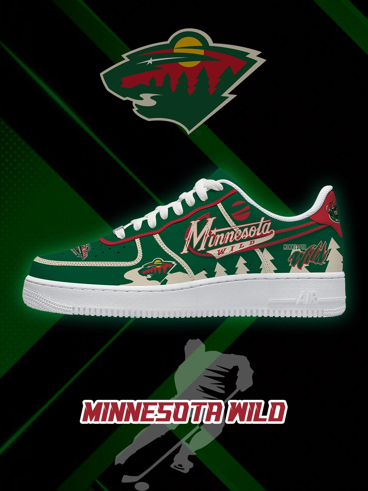 Minnesota Hockey V.2 Custom Low-top Sneakers For Fans