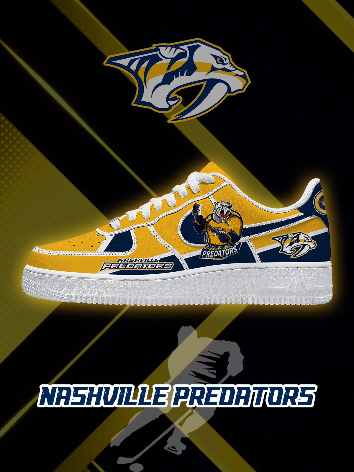 Nashville Hockey V.2 Custom Low-top Sneakers For Fans