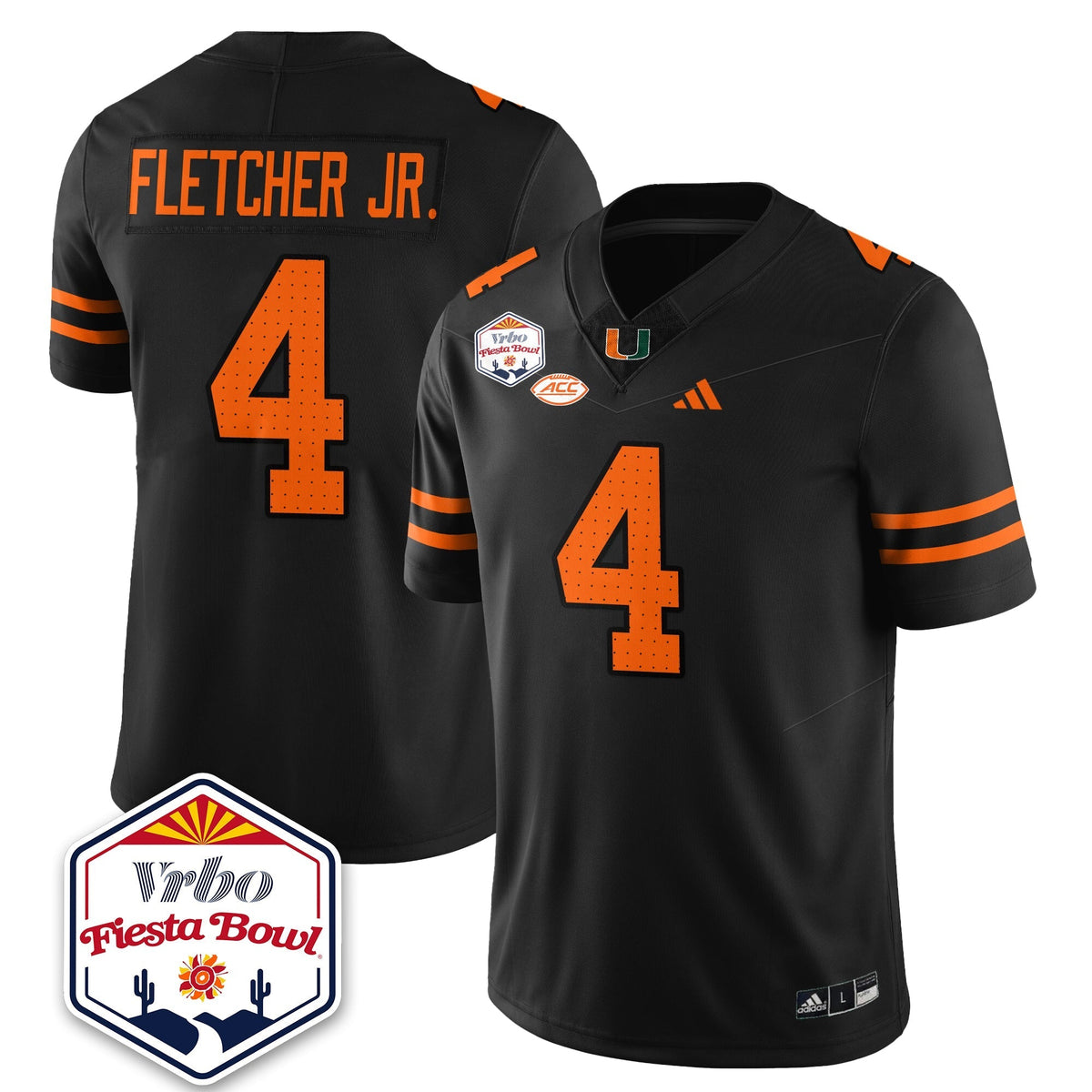 Miami Marlins Football Vapor Limited Jersey - Vrbo Fiesta Bowl-Cuztomshoes