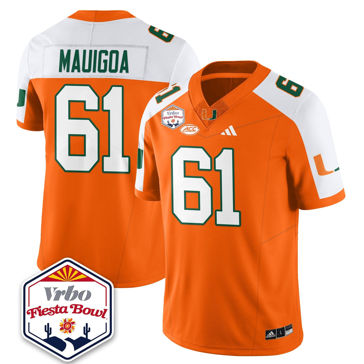 Miami Marlins Football Vapor Limited Jersey - Vrbo Fiesta Bowl-Cuztomshoes