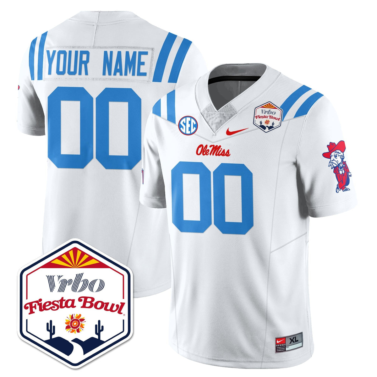 Olemiss Rebels Vapor Limited Custom Jersey - Vrbo Fiesta Bowl