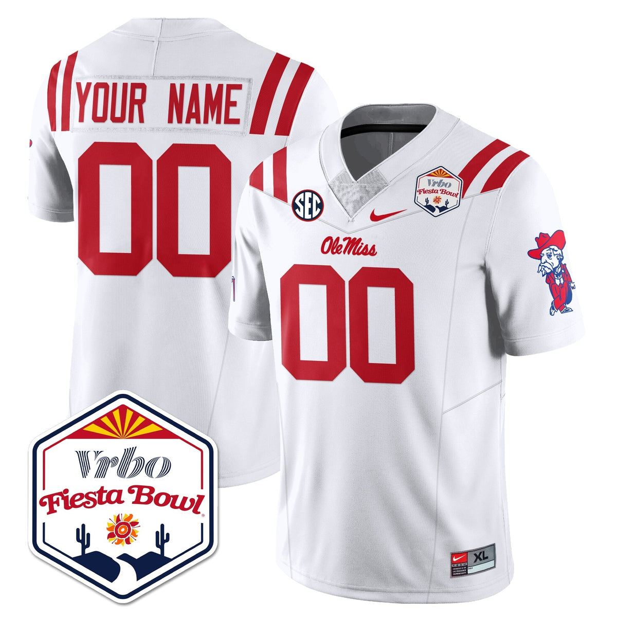 Olemiss Rebels Vapor Limited Custom Jersey - Vrbo Fiesta Bowl