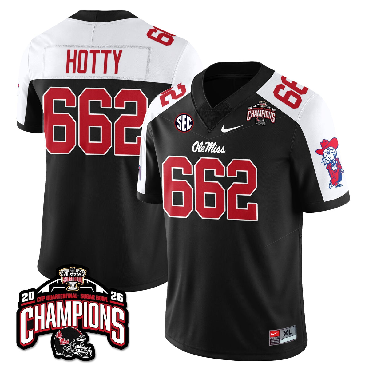 Ole Miss Rebels Football Vapor Limited Jersey - Allstate Sugar Bowl Champions
