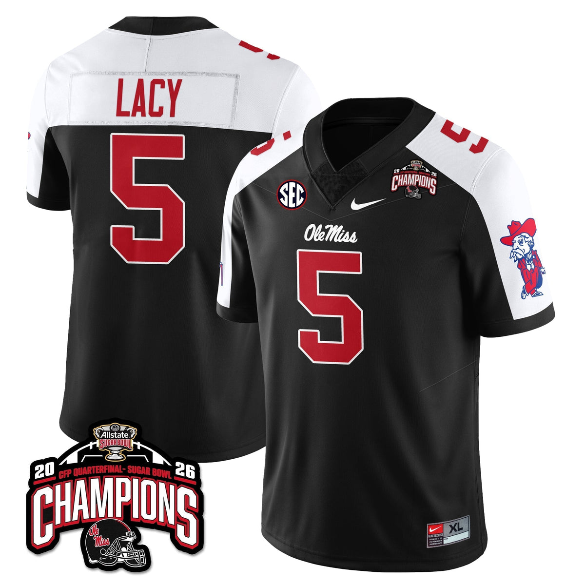 Ole Miss Rebels Football Vapor Limited Jersey - Allstate Sugar Bowl Champions