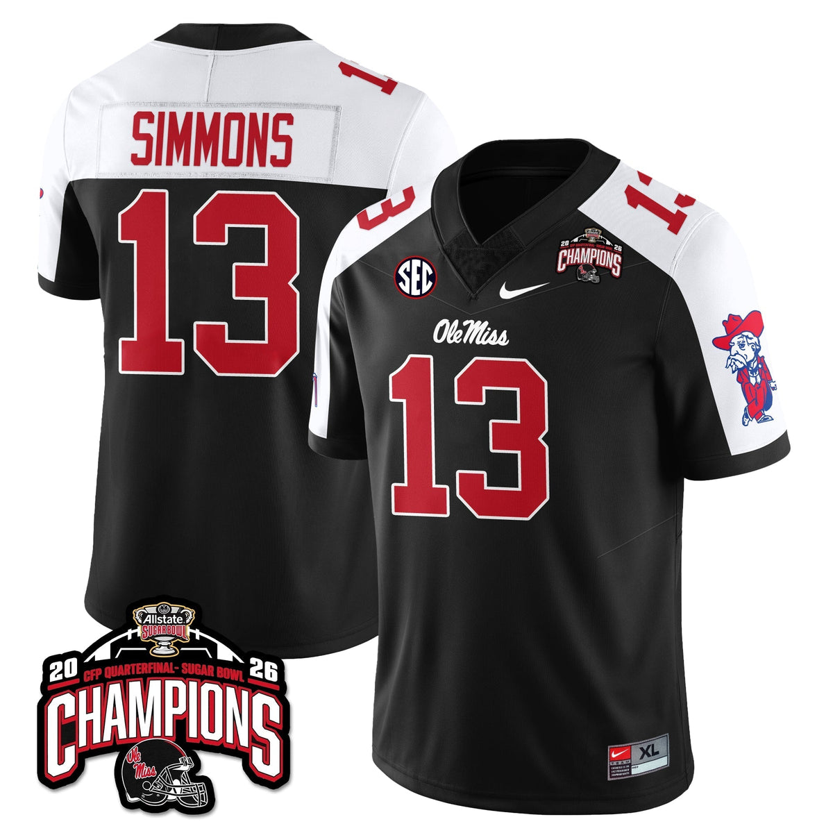 Ole Miss Rebels Football Vapor Limited Jersey - Allstate Sugar Bowl Champions