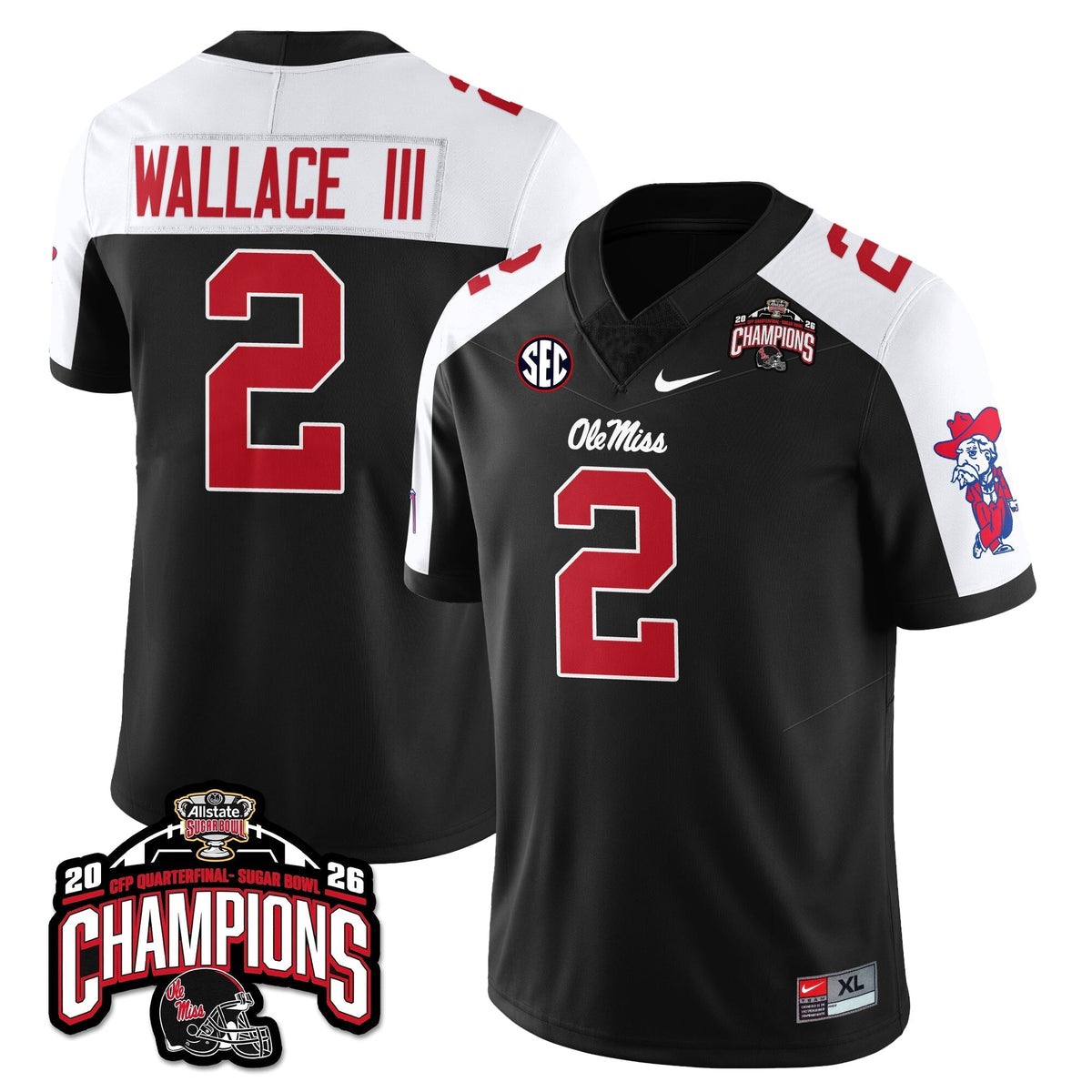Ole Miss Rebels Football Vapor Limited Jersey - Allstate Sugar Bowl Champions