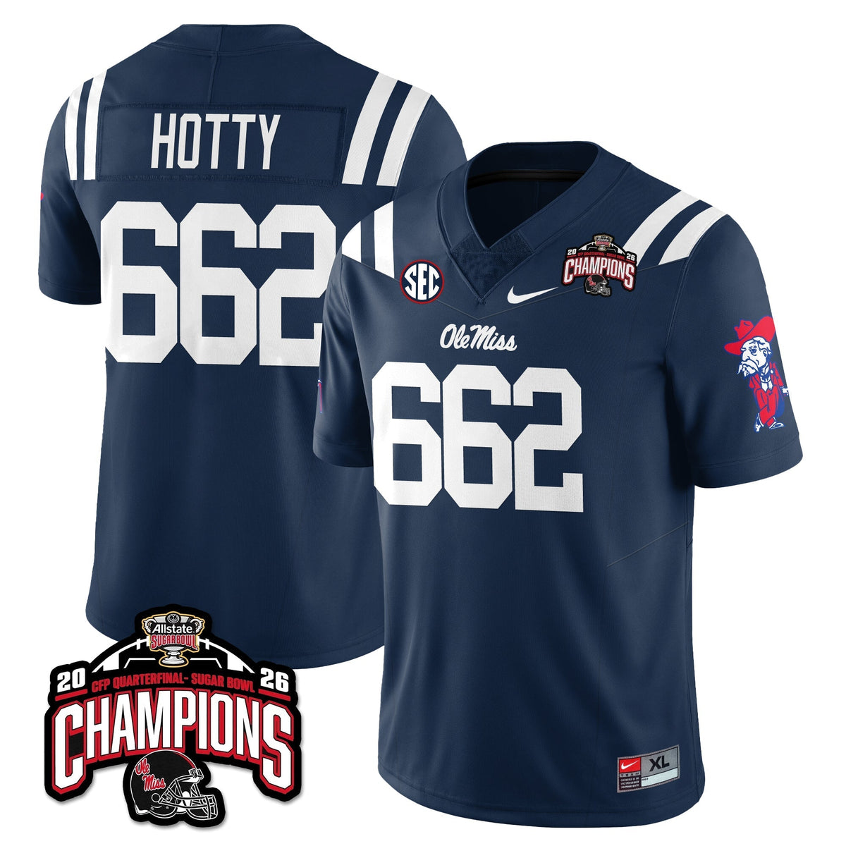 Ole Miss Rebels Football Vapor Limited Jersey - Allstate Sugar Bowl Champions