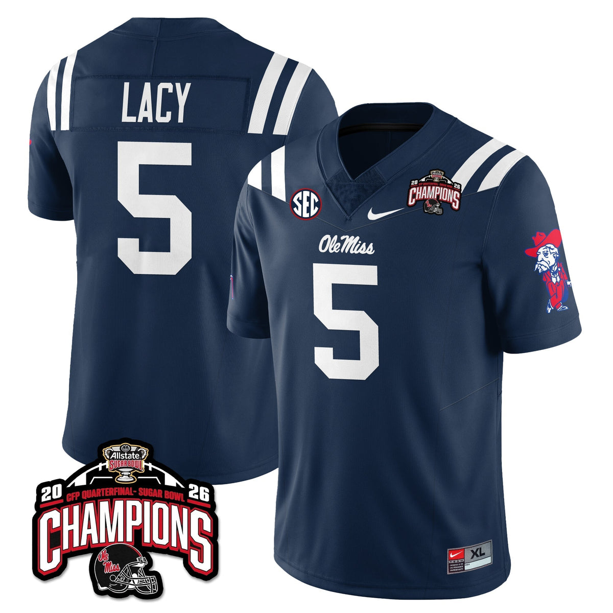 Ole Miss Rebels Football Vapor Limited Jersey - Allstate Sugar Bowl Champions