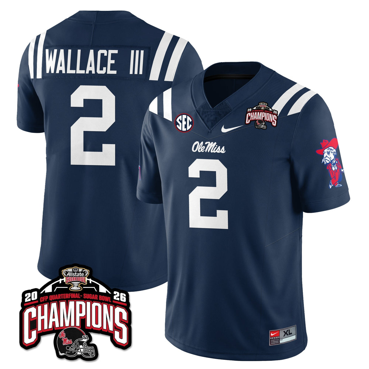 Ole Miss Rebels Football Vapor Limited Jersey - Allstate Sugar Bowl Champions