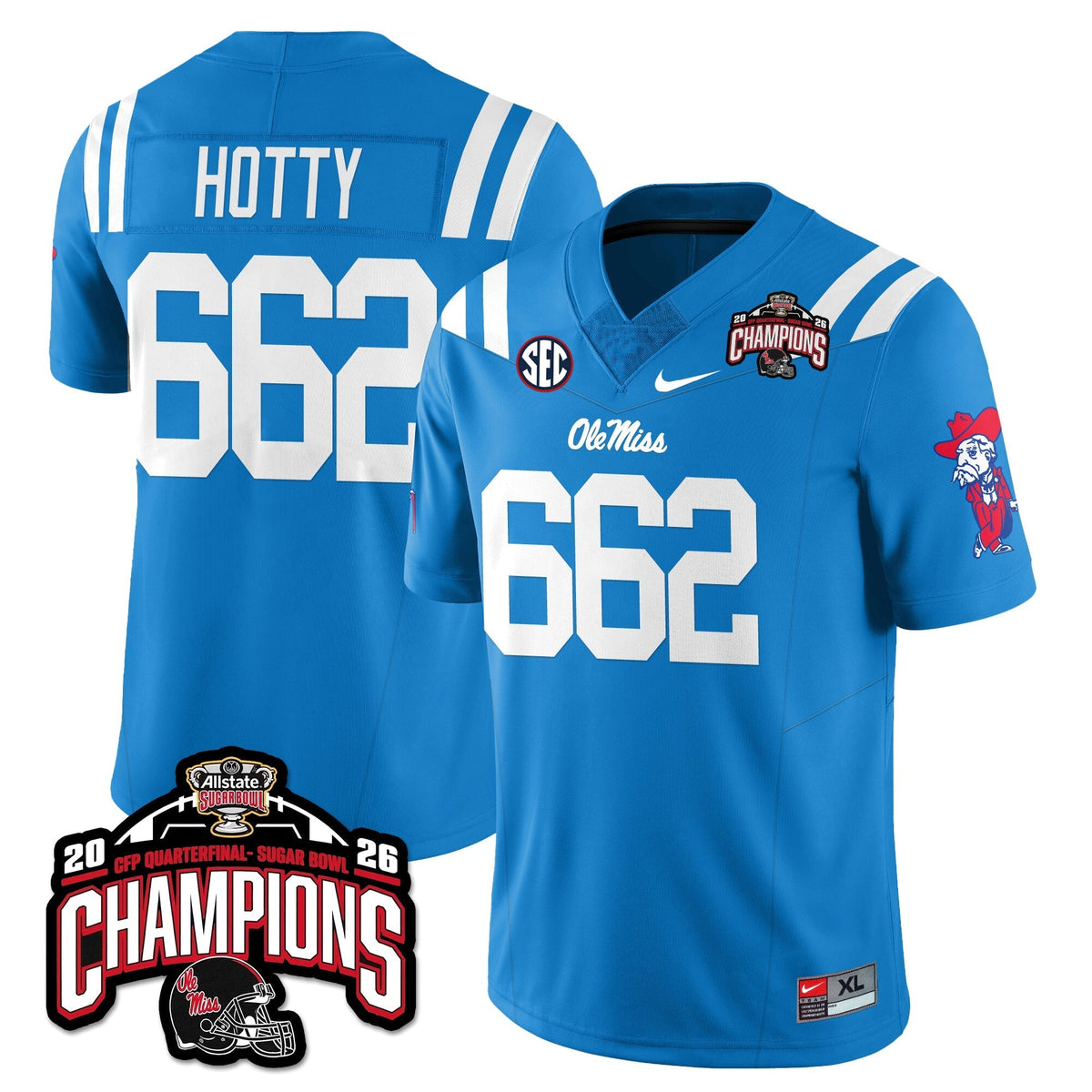 Ole Miss Rebels Football Vapor Limited Jersey - Allstate Sugar Bowl Champions