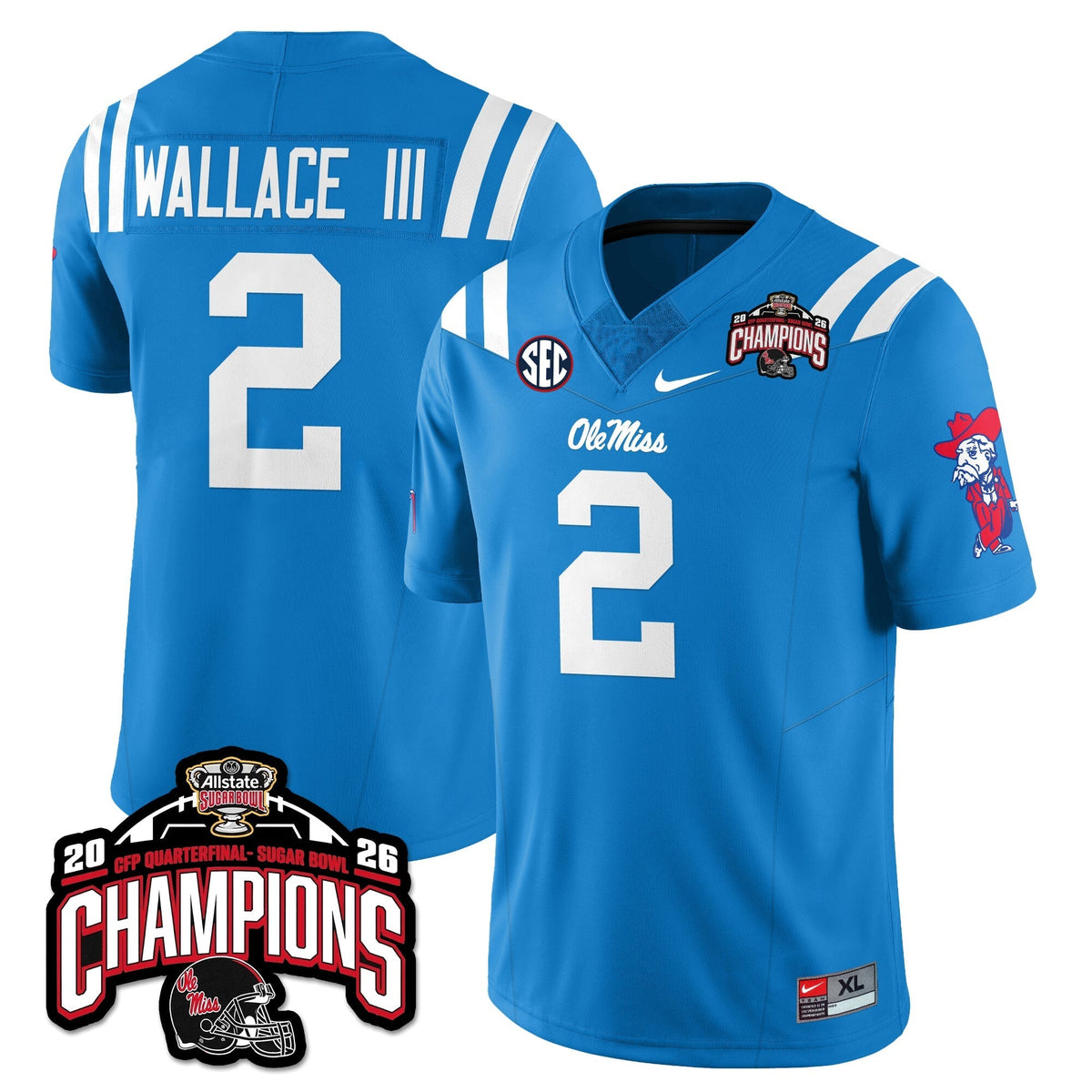 Ole Miss Rebels Football Vapor Limited Jersey - Allstate Sugar Bowl Champions