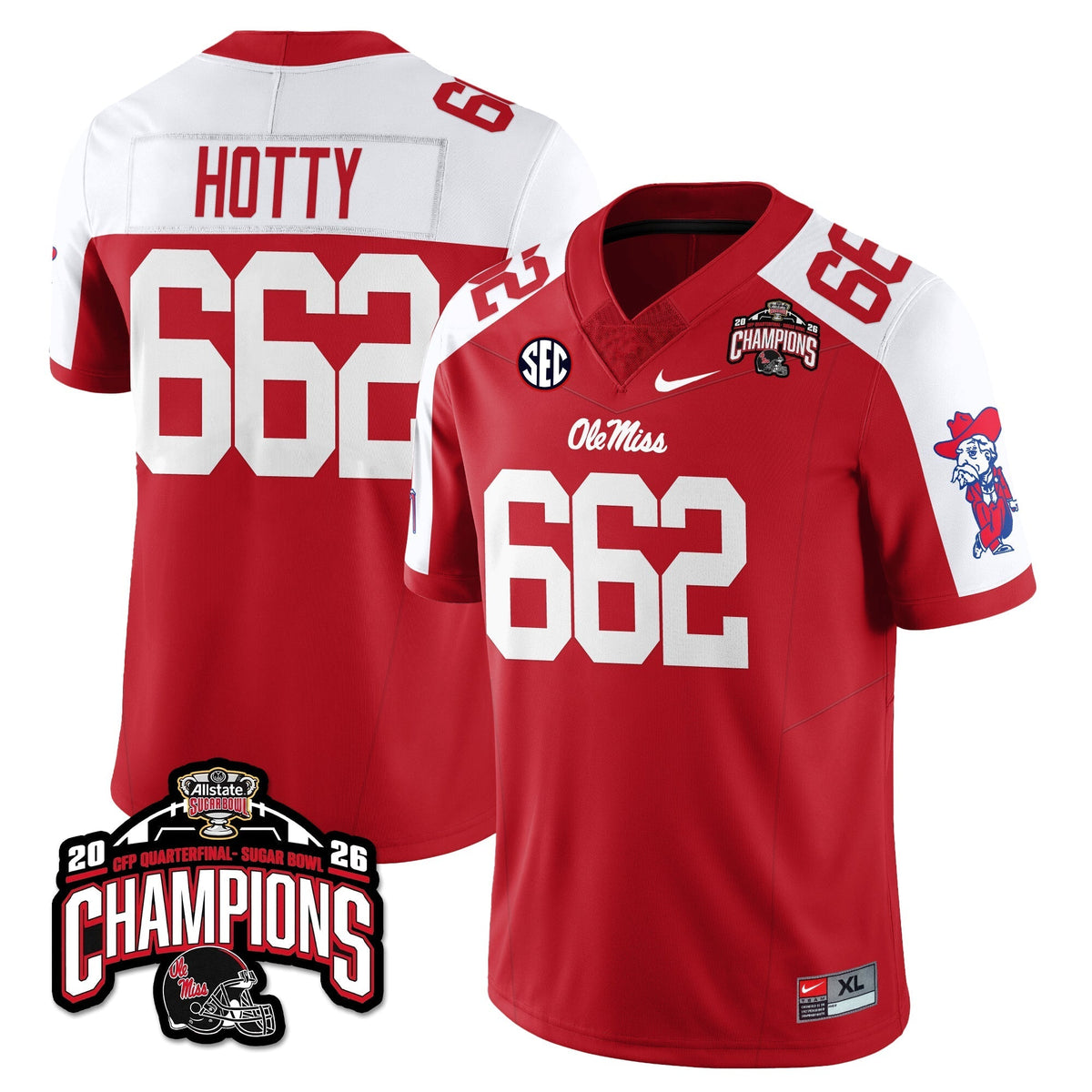 Ole Miss Rebels Football Vapor Limited Jersey - Allstate Sugar Bowl Champions